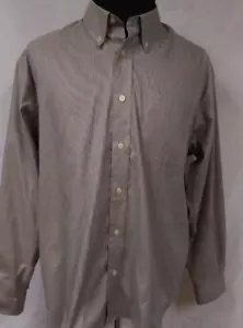 Eddie Bauer Wrinkle Resistant Large Button Down Long Sleeve Pin Stripe Shirt - Picture 1 of 10