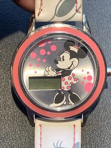 Vintage Disney Minnie Mouse Watch Accutime LED MN1022AZ Vintage Minnie Band - Picture 1 of 9