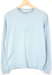 Sandro Sweat Homme Grand Col Rond Manches Longues Logo Brodé