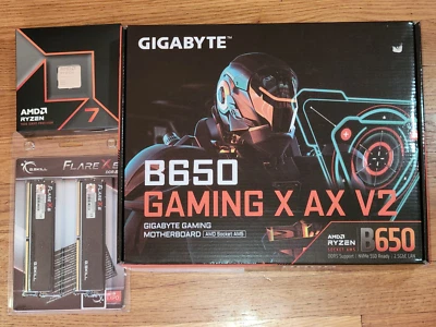 New AMD Ryzen 7 9700X Gigabyte B650 Gaming X AX v2 G.Skill 32GB DDR5 6000 - Image 1 of 3