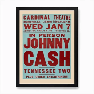 Johnny Cash 1959 Kentucky Konzert Poster - Bild 1 von 2