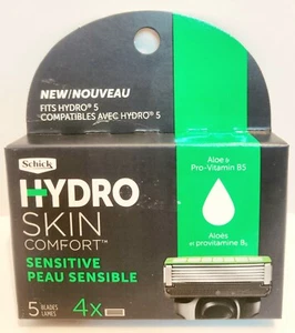 1 Packung 4 x SCHICK 5 Klingen Hydro Skin Comfort Sensitive Aloe & Vitamin B5 NEU - Bild 1 von 3