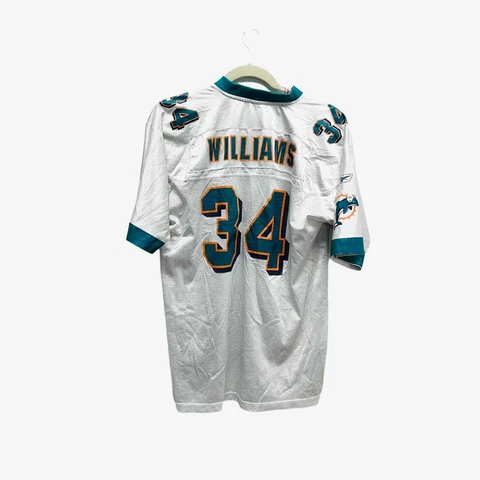 Vintage Reebok Miami Dolphins Ricky Williams Football Jersey Size XL Cover