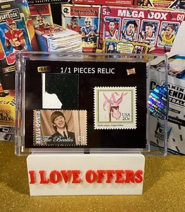 1/1 2020 RINGO STARR RARE C1 DUAL STAMP USA 20C VIENNA AUS. POSTER RELIC THE BAR - Picture 1 of 5