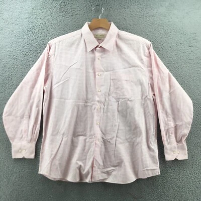 Camisa de vestir Tommy Bahama abotonada manga larga para hombre 34-35 17,5 algodón rosa Foto 1 de 4