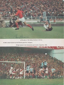 Bobby Charlton Hand Signed Picture Manchester United England Autograph - Picture 1 of 1