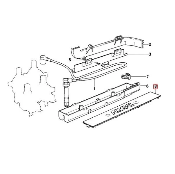 Genuine OEM Spark Plug Cover For BMW 12121721661 - Image 1 of 1