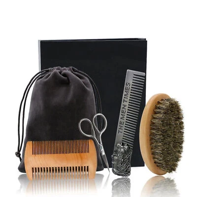 Beard Brush Set Professional Beard Comb Brush Care Mane  Brush Style U0K0 - Image 1 of 4