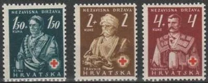 Croatie postfris 1941 MNH 66-68 - Rode Kruis / Red Cross - Imagen 1 de 1