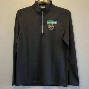 Sport Tek Mens XL Black Shirt Tri-Blend 1/4 Zip Pullover Kerrygold Irish Cream - Picture 1 of 4