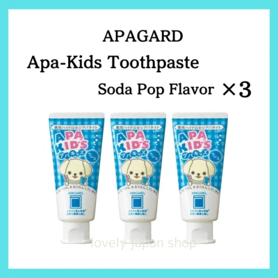 [Set of 3] APAGARD Apa-Kids Toothpaste Soda Pop Flavor 60g Ramune Japanese Soda - Image 1 of 4