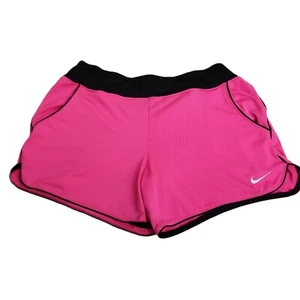 Nike Dri-FIT Running Shorts Sz Large Pink Black Athletic Performance Activewear - Picture 1 of 9