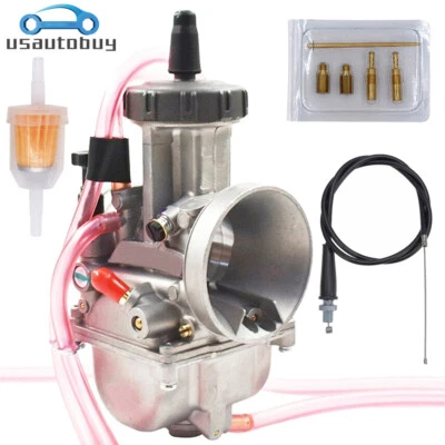 Carburador para Suzuki RM250 1976-2008 RM125 1975-2007 PWK38 con cable de acelerador Foto 1 de 4