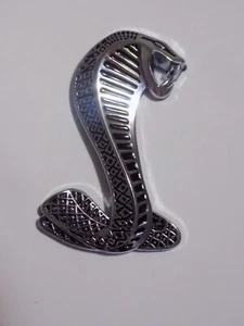 Cobra Sticker Decal Bumper Sticker Waterproof Silver Emblem - Picture 1 of 6