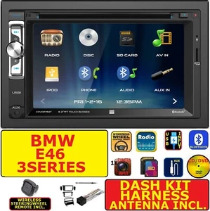BMW E46 3 SERIES CD/DVD BLUETOOTH USB SD AUX CAR RADIO STEREO PACKAGE - Foto 1 di 11