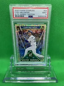 Cody Bellinger PSA 9 COME NUOVO 2020 Donruss Elite Series Vector Parallel #E-4 Dodgers - Foto 1 di 2