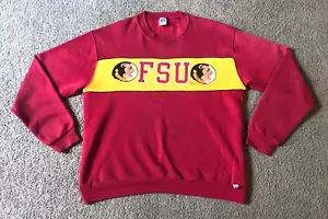 VTG 80s Russell Athletic Florida State Seminoles Crew Neck Sweatshirt - Size M/L - Picture 1 of 5