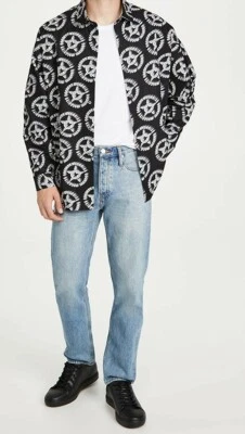 NWT Moschino Couture Men's Stars Poplin logo Shirt Black 40 $590+  - Image 1 of 4