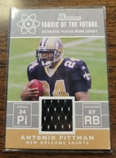 2007 BOWMAN FABRIC OF THE FUTURE Antonio Pittman JERSEY RELIC #FF-API 
