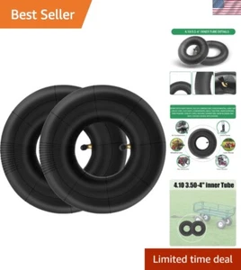 2-Pack 4.10/3.50-4 Heavy-Duty Inner Tubes with TR87 Valve for Outdoor Equipment - Picture 1 of 9