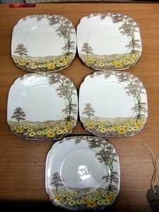 Royal Standard China 5 Daisyfield side plates. - Bild 1 von 3