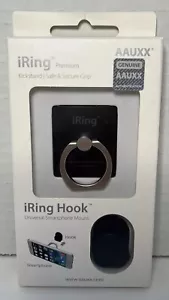 Genuine AAUXX iRing Premium Mount Grip / Holder and Kickstand, Matte Black - Picture 1 of 2