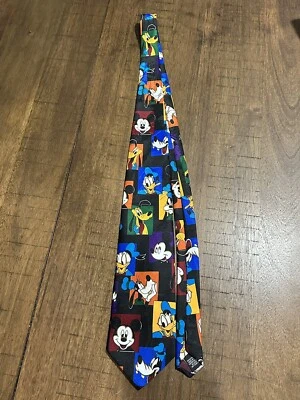 Corbata de Colección MICKEY ILIMITADA DISNEY Goofy Donald Duck Pluto EE. UU. USADA EN EXCELENTE ESTADO Foto 1 de 4