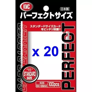 KMC Perfect Fit Size Soft Sleeves Collectible Cards 100 pcs x 20 64x89mm - Picture 1 of 3