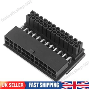 ATX 24Pin Female to 24Pin Male Power Adapter 90 Degree Desktops PC Motherboard - Afbeelding 1 van 12