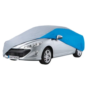 CARTREND Vollgarage Autoplane Autoabdeckung Vlies L (482x177x121cm) grau-blau - Bild 1 von 1