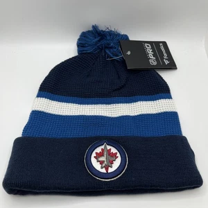 Winnipeg Jets Fanatics 2020 NHL Draft Auténtico Profesional Puño Pom Tejido Sombrero Azul - Imagen 1 de 2