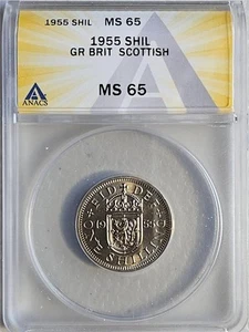 Great Britain 1 Shilling 1955 Scottish ANACS MS 65 - Picture 1 of 2