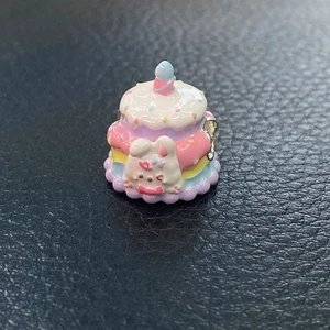 Purple bunny birthday cake sterling silver charm for bracelet bangle - Picture 1 of 8