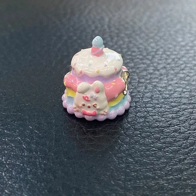 Purple bunny birthday cake sterling silver charm for bracelet bangle - Image 1 of 4