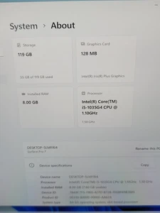 Microsoft Surface Pro 7 12,3" i5-1035G4 8GB RAM 128GB SILBER WINDOWS 11 - Bild 1 von 17