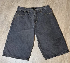Pantaloncini corti vintage Y2K Rocawear denim nero uomo taglia 38 hip hop skater LEGGI - Foto 1 di 9