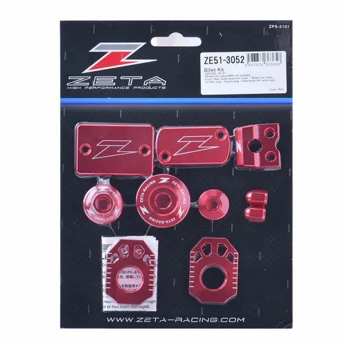 Kit de vestir de aluminio Zeta Billet rojo para Honda CRF250L 13-20 Foto 1 de 3