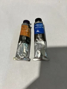 Sennelier Oil Paint lot of 2-Royal Blue and Gold Ochre - Picture 1 of 3