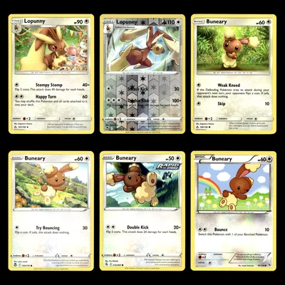 6x Lopunny Buneary Lote 107 Cartas Pokemon Luna Sol Ultra Prisma Colección  Foto 1 de 2