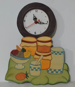 Reloj de pared madera vintage pintura a mano color surtido #904 - Imagen 1 de 2