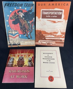 Konvolut Vintage 1945 Coca Cola Our America Transportation Freedom Train Eisenbahnen - Bild 1 von 18