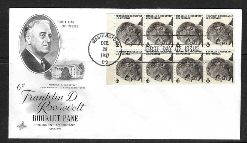 USA SC # 1284b Franklin D. Roosevelt FDC . Artcraft Cachet - Image 1 of 1