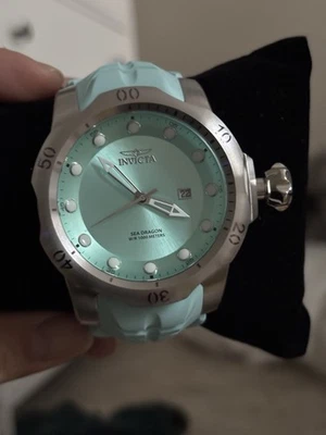 NUEVO Reloj Invicta Hombre 53.7mm Venom Cuarzo Turquesa/Plateado 1000m Correa SS Foto 1 de 4
