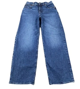 Jeans donna Madewell taglia 27 il perfetto gamba larga pantaloni denim blu scuro - Foto 1 di 11