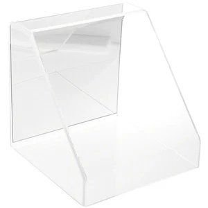 Plymor Clear Acrylic Slanted Front Case w/ No Base (Mirrored), 10" x 10" x 10" - Picture 1 of 1