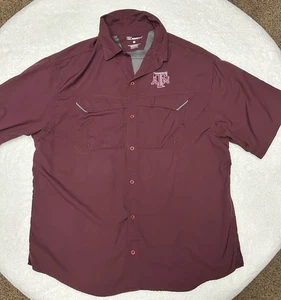 Texas A&M Ventilado Para Hombre Grande Granate Corto Aire Libre Pesca Fútbol Deportes - Imagen 1 de 13