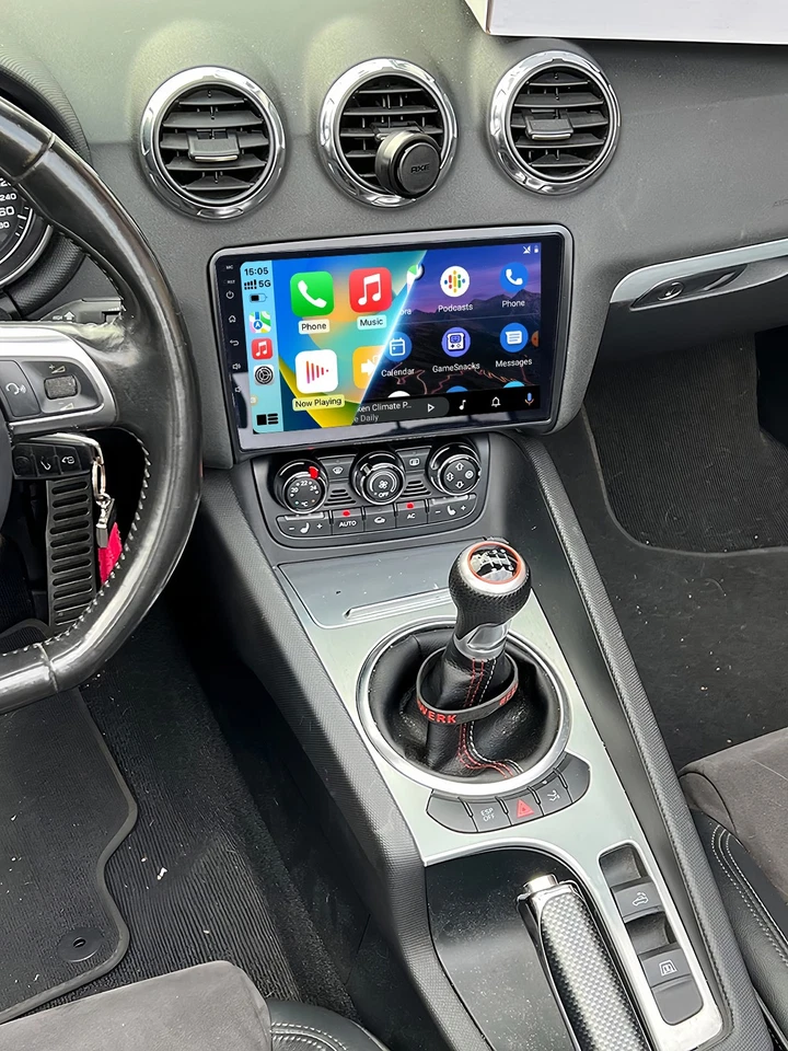 4+64GB 8 Kern WIFI Android 15 für Audi TT 2006-2014 Apple CarPlay Autoradio GPS - Bild 1 von 4
