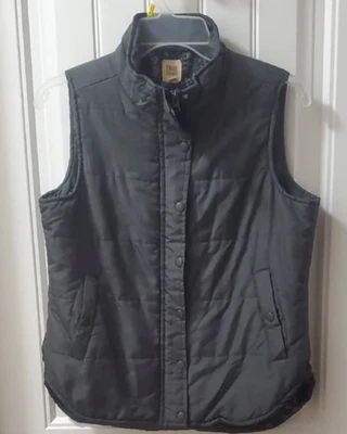 Colete feminino True Craft cinza escuro com detalhe interno floral M - Imagem 1 de 4