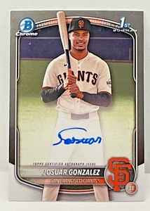 2025 BOWMAN CHROME JOSUAR GONZALEZ AUTO SAN FRANCISCO GIANTS - Picture 1 of 2