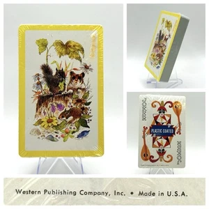 VTG Nature Wildlife Animals WESTERN PUBLISHING Coated Playing Cards USA SEALED - Picture 1 of 6